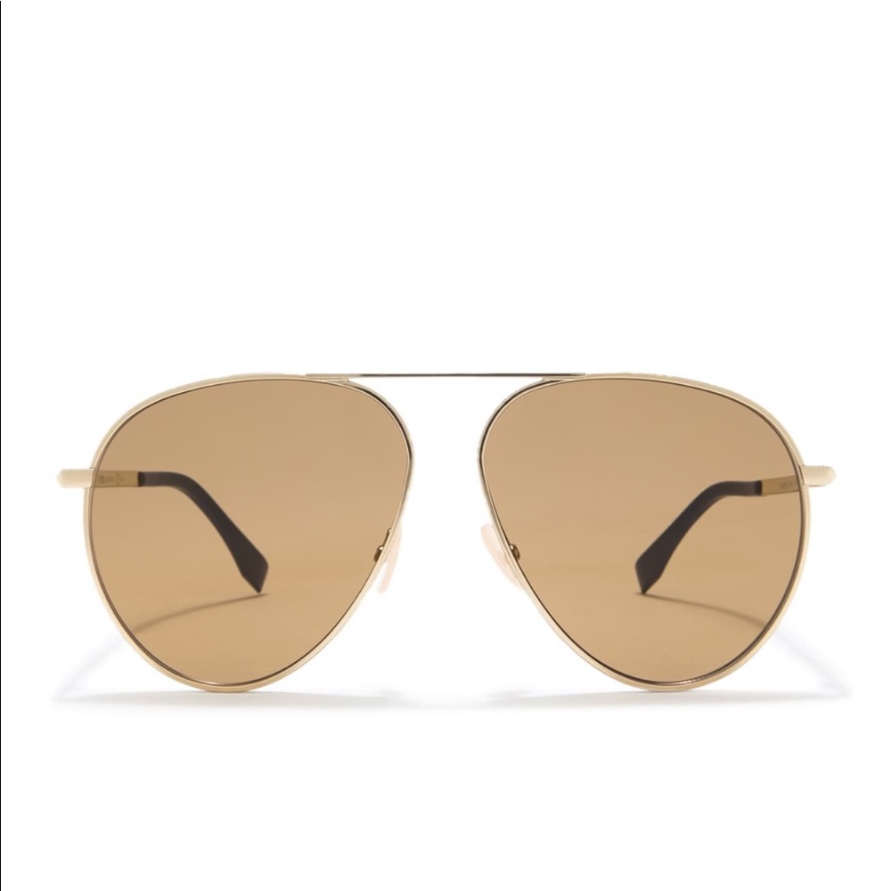 FENDI 66mm Modified Aviator Sunglasses
